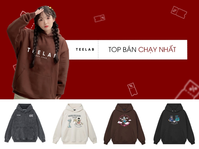 Áo hoodie Teelab cá tính và cực dễ phối (Nguồn: Shopee Blog)