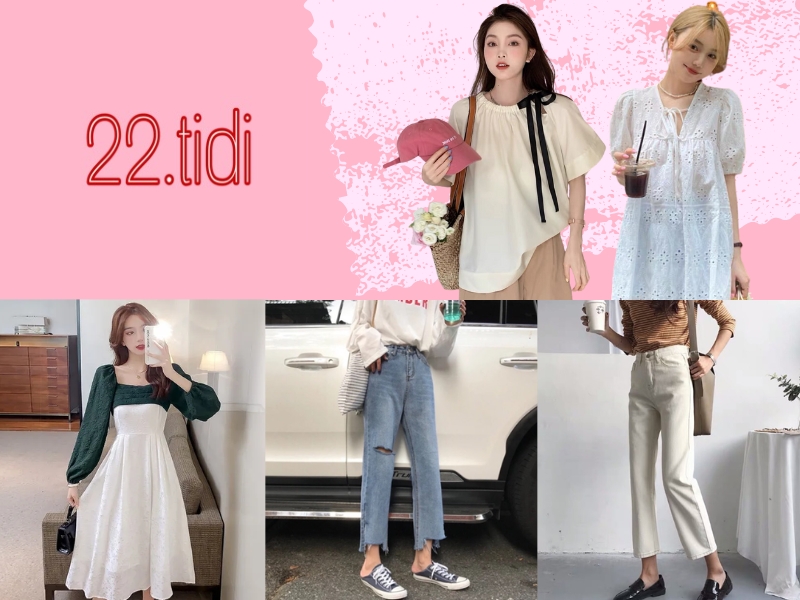 Gian hàng 22.Tidiclothing có rất nhiều mẫu mã đa dạng trên Shopee (Nguồn: Shopee Blog)