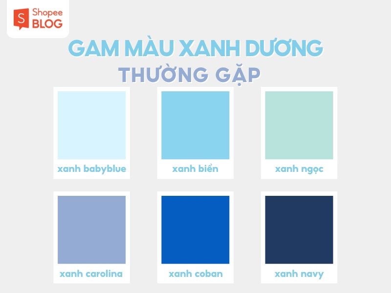 ảnh màu xanh dương các gam màu